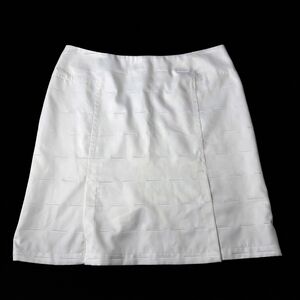 Versace Jeans Couture White Textured Mini Skirt Made In Italy Size 30